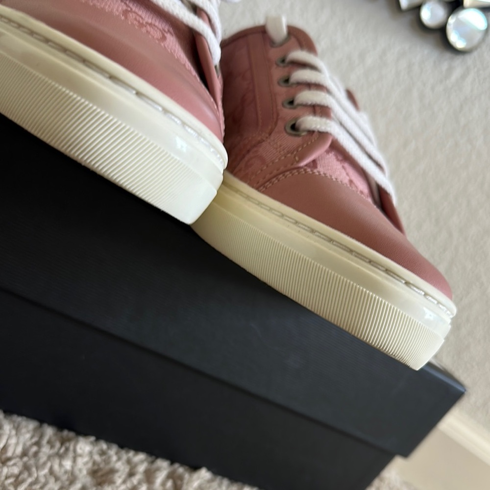 Gucci Tess S Gomma Women's Rose GG Monogram Sneakers Size 37 / 7 - Picture 7 of 16